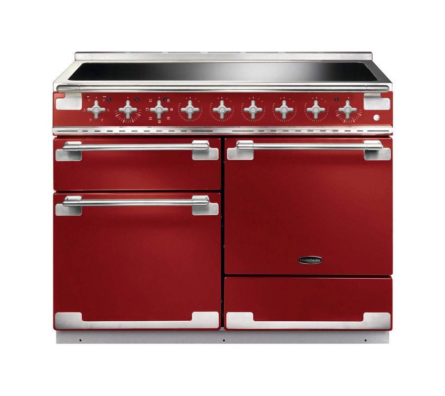 Rangemaster Elise 110 Induction Cherry Red with Brushed Nickel trim Rangemaster Elise 110 Induction Cherry Red with Brushed Nickel trim