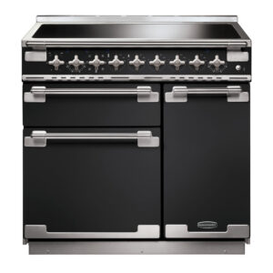 Rangemaster Elise 90 Induction Charcoal Black with Brushed Nickel trim