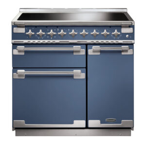 Rangemaster Elise 90 Induction Stone Blue with Brushed Nickel trim