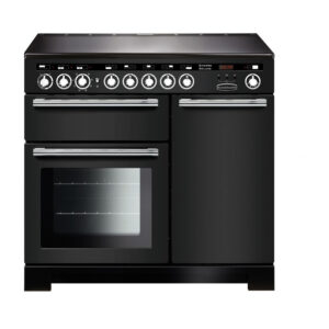 Rangemaster Encore Deluxe 100 Induction Charcoal Black with Chrome trim