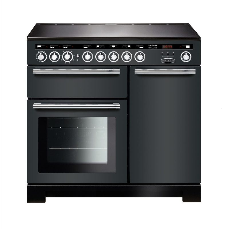 Rangemaster Encore Deluxe 100 Induction Slate with Chrome trim