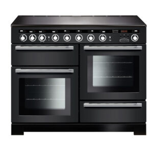 Rangemaster Encore Deluxe 110 Induction Charcoal Black with Chrome trim