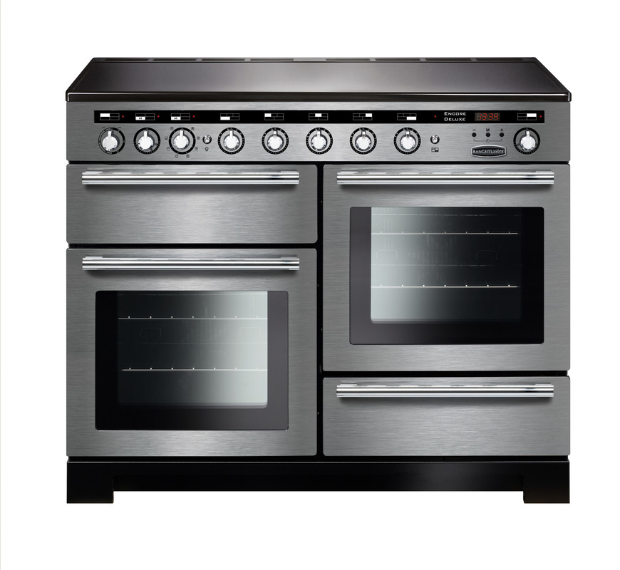 Rangemaster Encore Deluxe 110 Induction Stainless Steel with Chrome trim