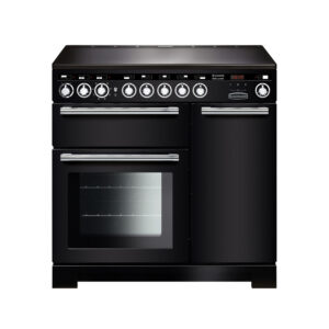 Rangemaster Encore Deluxe 90 Induction Black with Chrome trim
