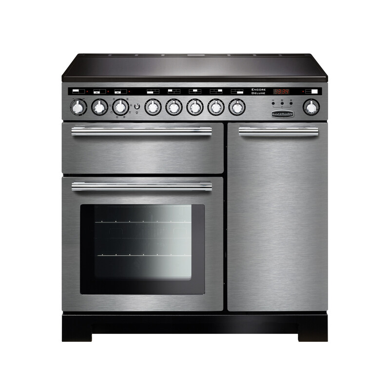Rangemaster Encore Deluxe 90 Induction Stainless Steel with Chrome trim