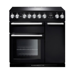 Rangemaster Nexus 90 Induction Black with Chrome trim