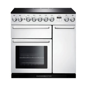 Rangemaster Nexus 90 Induction White with Chrome trim