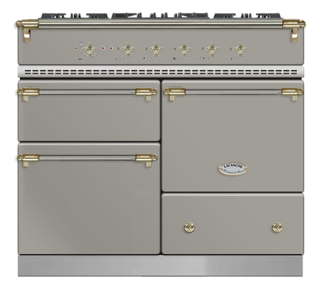Lacanche Macon Classic 100cm Dual Fuel in Stainless Steel with Brass Finish