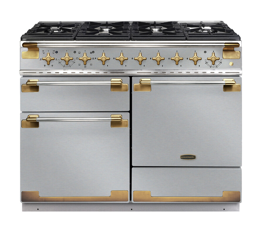 Elise Luxe 110 Dual Fuel<br />
Stainless Steel with Antique Brass trim